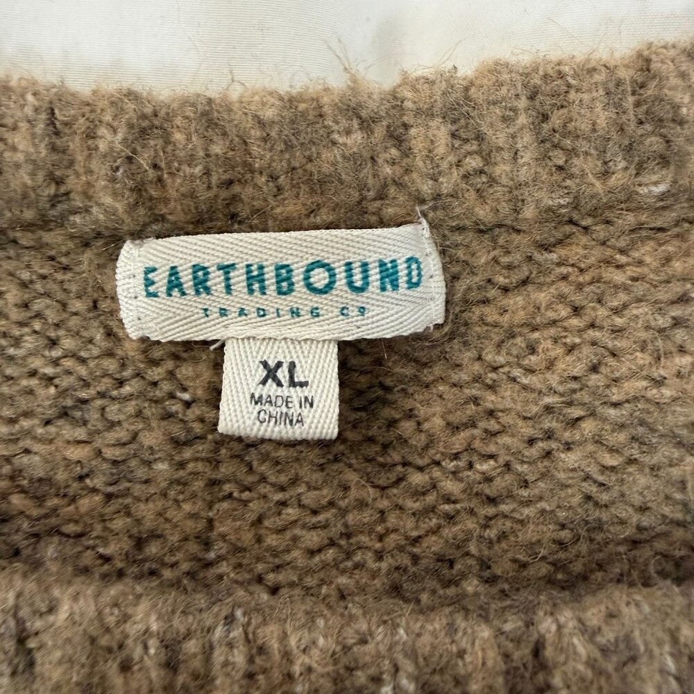 Earthbound Trading Co Oversized Colorblock Sweater XL | Boho Chunky Knit Boxy - Picture 3 of 11